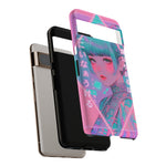 Neon Cyber Geisha phone case | Tough Case
