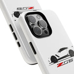 White C7 Z06 Phone Case for Chevy Vette Fans, Tough Cover