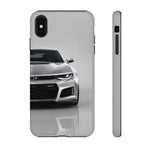 Silver Camaro Phone Case, ZL1 American Muscle Car Tough Cover for Men Gift