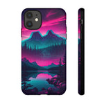 2 Rounds Canada Retina Artwork Vaporwave Phone Case – Landscape Aesthetic