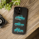 Turquoise 1955 Stepside Pickup Truck Tough Phone Case - 3 View
