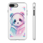 Pastel Panda Phone Case, Glitch Color Block Cover