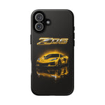 Z06 Corvette Phone Case, Yellow Neon Chrome Studio Cover