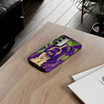 Boxer Halftone Portrait Tough Phone Case - Green and Violet