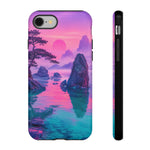 Japanese Landscape Rocks Water Vaporwave Phone Case – Nature Aesthetic
