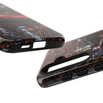 Red FD RX-7 Blossom Alley Tough Phone Case - Rain-Slicked Night