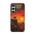 Western Sunset Cowboy Phone Case | Rugged Protective Cover