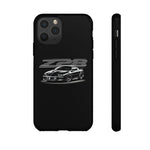 Black 4th Gen Camaro Z28 Sports Car Phone Case | Black Muscle Car Illustration