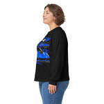 Blue 2019 ZR1 Sports Car illustration Long Sleeve Tee | Racing Graphic