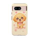 Golden Retriever Heart Eyes Kawaii Pet Dog Art Tough Phone Case