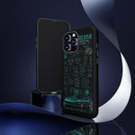 Teal S13 Silvia Phone Case, JDM Drift Infographic Spec Cover