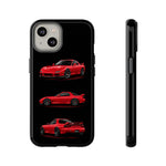 FD RX7 Phone Case Red, Three-View Vector Cover, JDM Gift