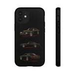 Trans Am Phone Case Black Gold, Three-View Vector Tough Cover