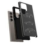 Black 300ZX Sports Car Tough Phone Case - Multi View