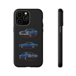 1970 Chevelle SS Phone Case Blue, Three-View Vector Tough Cover
