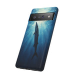 Barracuda Silhouette Phone Case, Sunlit Marine Art Tough Cover