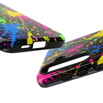 Neon Paint Splatter 90s Art Tough Phone Case