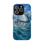 Tarpon Jump Phone Case, Fly Fishing Flats Tough Cover for Anglers
