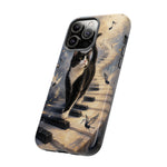 Piano Cat walking on keys Tough Case | Phone cover, musical cat art
