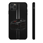 300ZX Phone Case, Black 90 JDM Sports Car Red Stripe Studio Cover