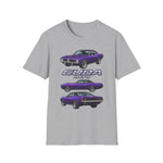 1970 Cuda purple car T-Shirt | Classic Muscle Car Tee