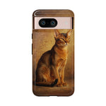 Abyssinian Warm Ticked Portrait Art Tough Phone Case