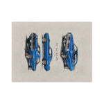1973 Cuda Muscle Car Blanket | Blue Barracuda Microfiber Throw