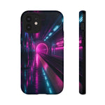 Neon Future Subway Station Tough Phone Case Cover Gift Art