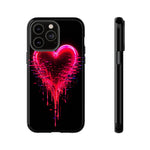 Melting Glitch Heart Neon Phone Case