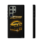 Z06 Corvette Phone Case, Yellow Neon Chrome Studio Cover