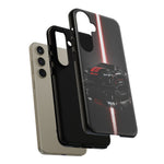 Camaro ZL1 Phone Case, Black Red Racing Stripe Studio Cover, Gift