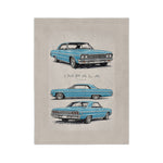 1964 Chevy Impala Illustration  Microfiber Blanket | Classic Car Throw