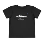 Toddler 1969 C3 Corvette Stingray White Car T-Shirt, Retro Automotive Tee
