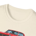 Red 1965 GTO Car Illustration T-Shirt | Classic Muscle Car Trio Tee