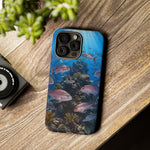 Snapper Reef Phone Case, Sunlit School Ocean Fishing Tough Cover