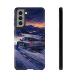 R34 GTR Skyline Snow Country Drift JDM Tough Phone Case