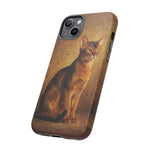 Abyssinian Warm Ticked Portrait Art Tough Phone Case
