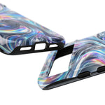 Chrome Metallic Swirl  Art Tough Phone Case