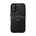 RX-7 outline car Tough Case | JDM sports car phone case