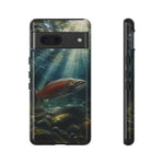 Salmon River Fishing Phone Case, Sunlit Current Cover