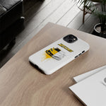 Z06 Corvette Phone Case, Yellow Sketch Reveal Chrome Cover
