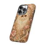 Persian Cat Floral Art Nouveau Tough Phone Case