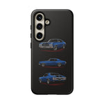 1970 Chevelle SS Phone Case Blue, Three-View Vector Tough Cover
