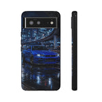 Skyline GT-R R34 Bayside Blue Tokyo Night Art Tough Phone Case