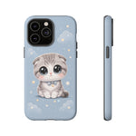 Scottish Fold Kawaii Owl Chibi Art Tough Phone Case