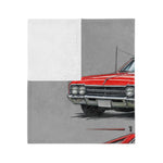 1965 Olds 442 Convertible Car blanket | Classic Muscle Car Illustration