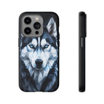 Siberian Husky Geometric Diamond Art Tough Phone Case