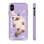 Ragdoll Sleepy Blue Eyes Kawaii Cat Art Tough Phone Case