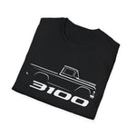 1957 3100 Pickup Outline Silhouette Classic Truck T-Shirt Line Art Emblem Chevy Fan Gift