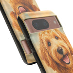 Goldendoodle Fluffy Curls Portrait Art Tough Phone Case